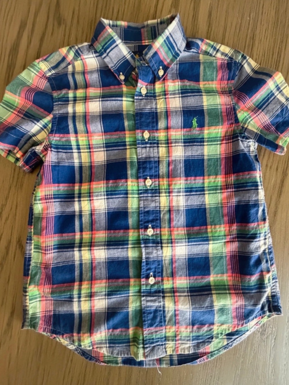 Ralph Lauren Multicolor Plaid Short-Sleeve Button-Down Shirt